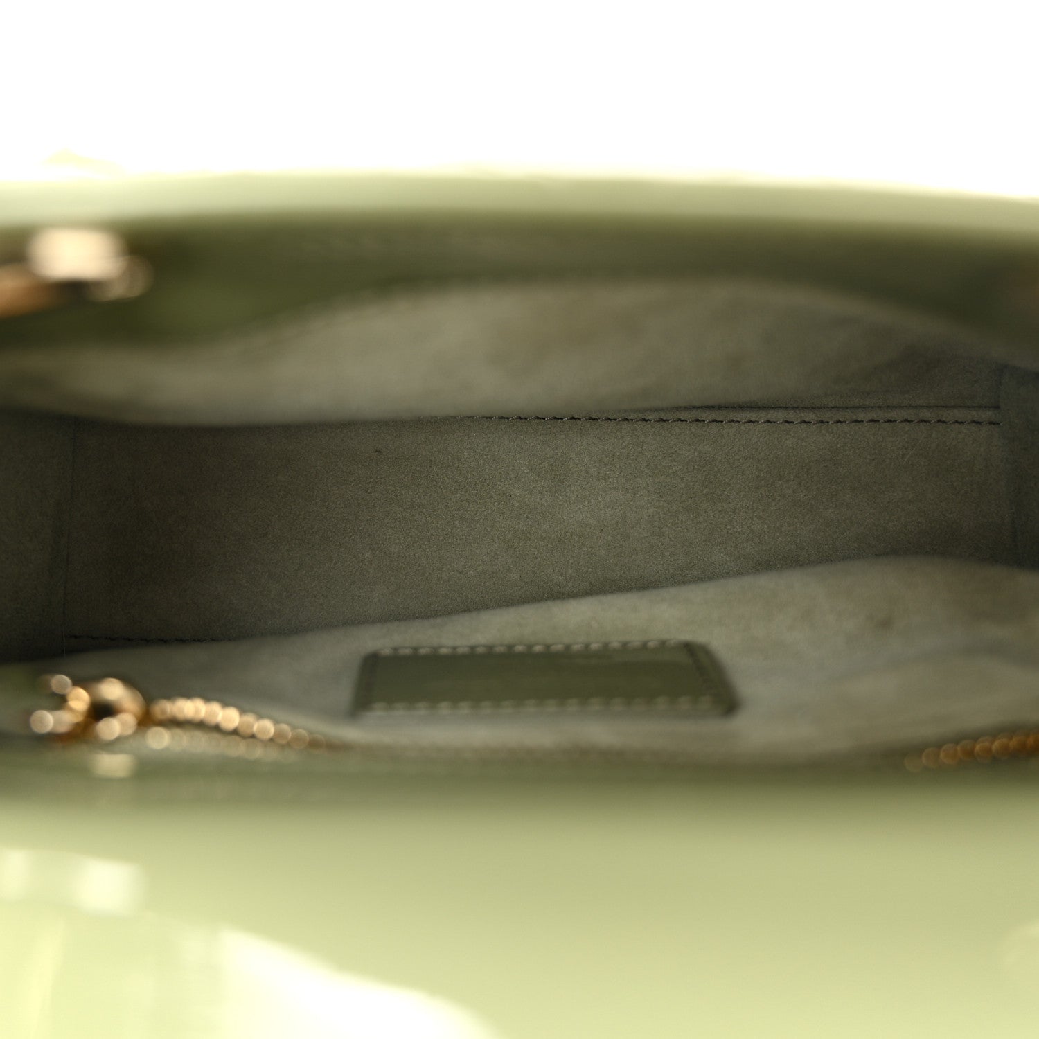 Christian Dior Patent Cannage Mini Lady Dior Dusty Green 5 of 10