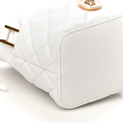 Versace Nappa Quilted Medusa Bucket Bag White 9 of 10