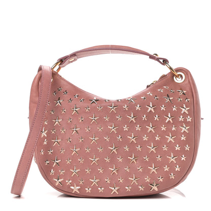 Jimmy Choo Calfskin Star Studded Shoulder Bag Pink 1 of 9