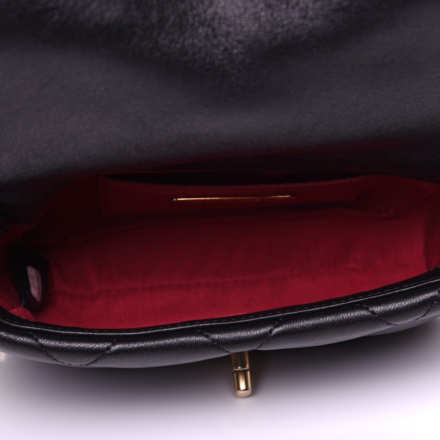 Lambskin Quilted 19 Waist Bag Black