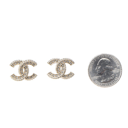 Chanel Crystal CC Earrings Gold 2 of 5