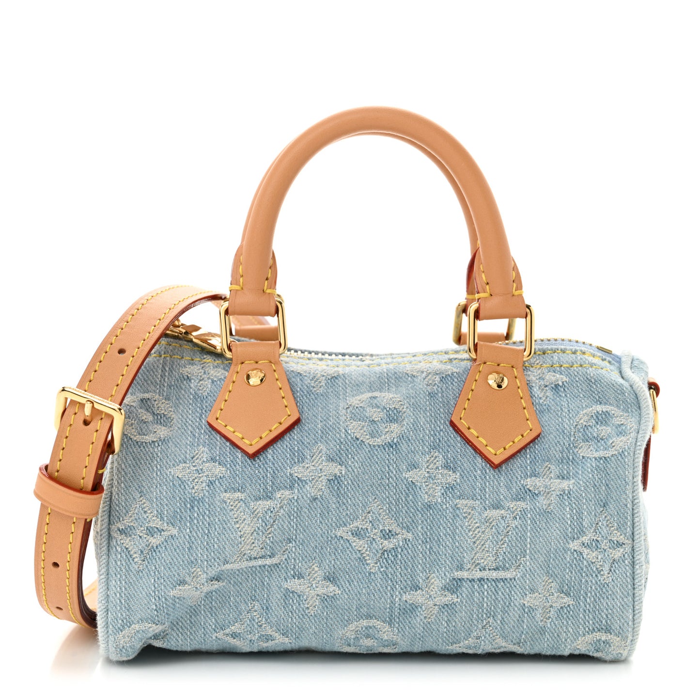 Monogram Denim Nano Speedy Sky Blue