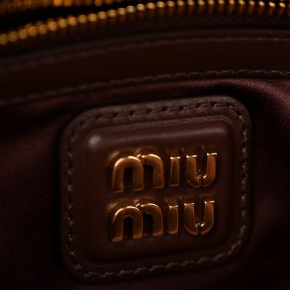 Miu Miu Calfskin Mini Arcadie Top Handle Bag Briarwood 6 of 11
