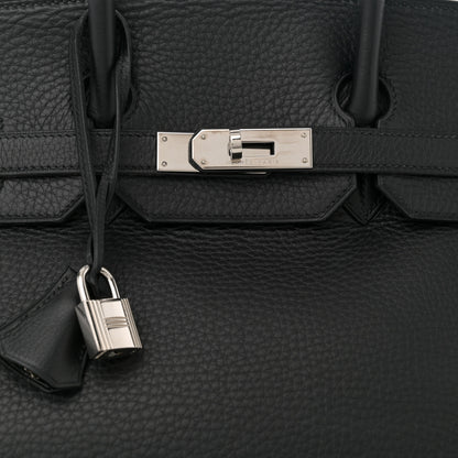 Hermes Taurillon Clemence Birkin 35 Black 8 of 15