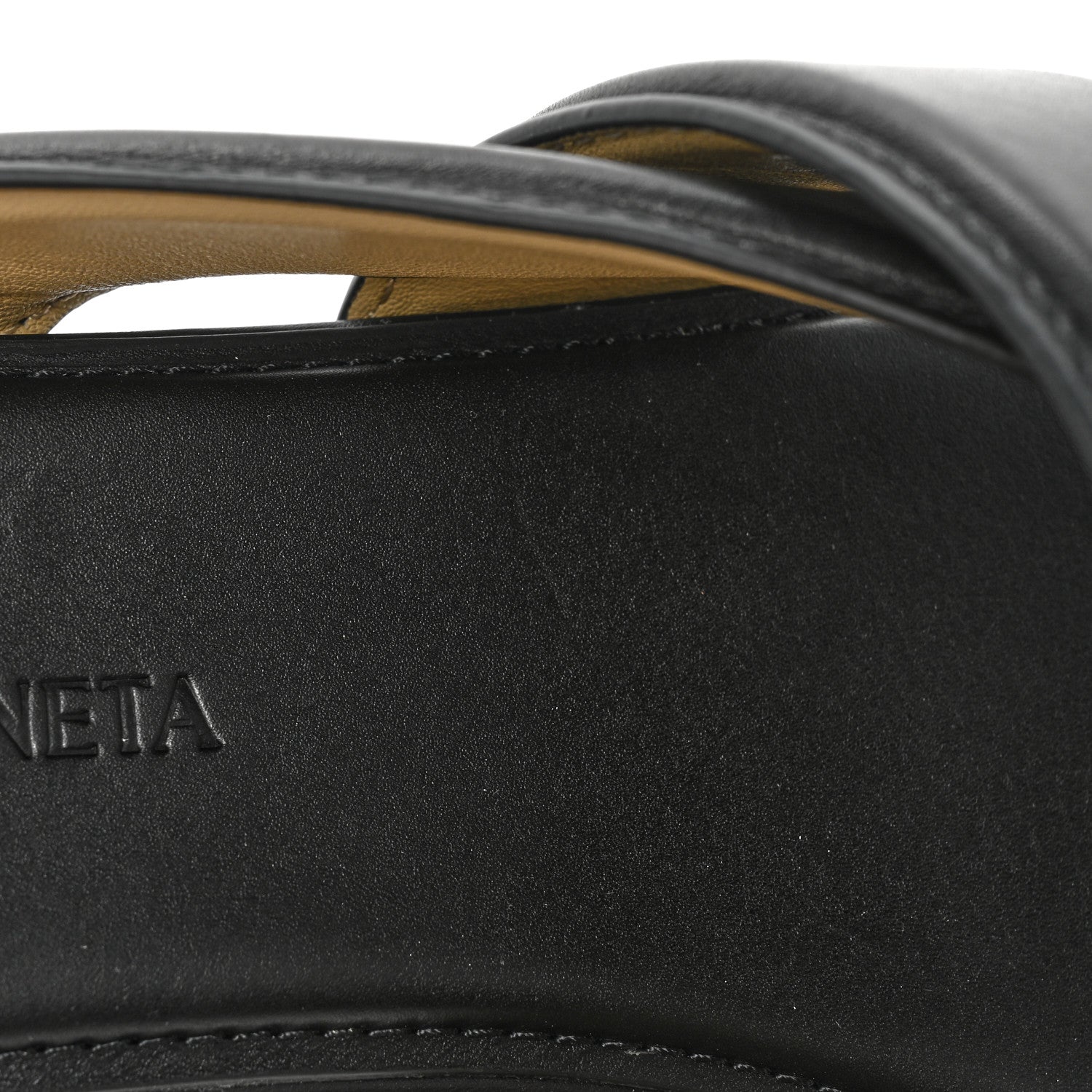 Bottega Veneta Calfskin The Band Flat Sandals 37.5 Black 8 of 12