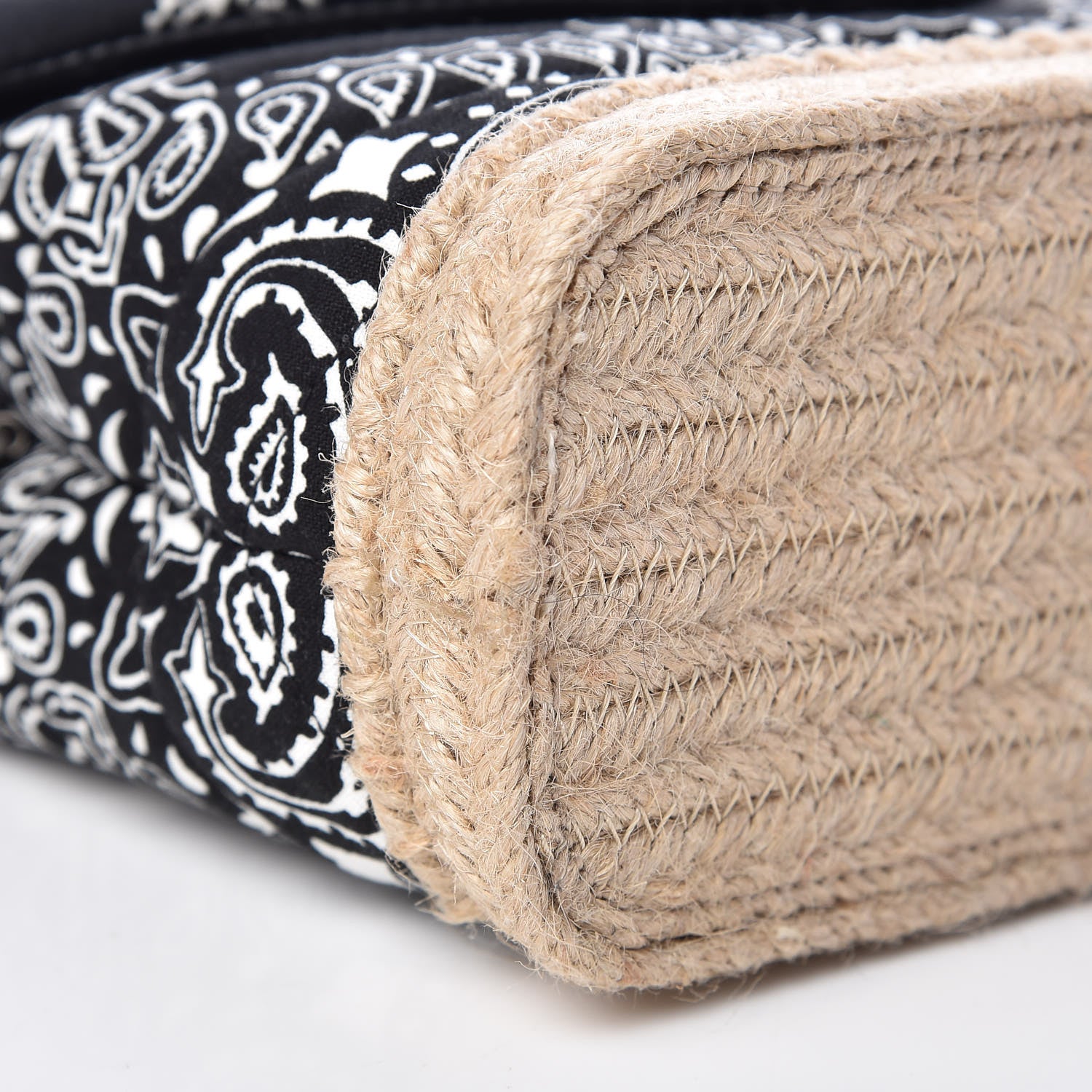 Saint Laurent Cotton Bandana Y Quilted Monogram Toy Loulou Crossbody Bag Black White 9 of 11