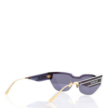 Christian Dior Acetate Oblique DiorClub M3U Cat Eye Mask Sunglasses Shiny Blue 4 of 8