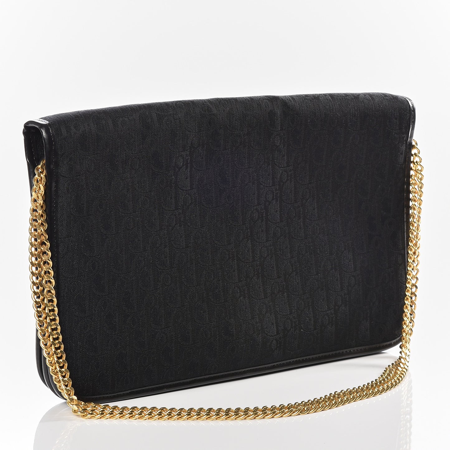 Monogram Chain Flap Black