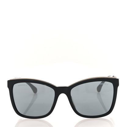 Chanel Calfskin Square Chain Sunglasses 5360-Q-A Black 2 of 9