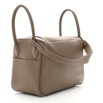 Hermes Taurillon Clemence Lindy 26 Etoupe 3 of 11