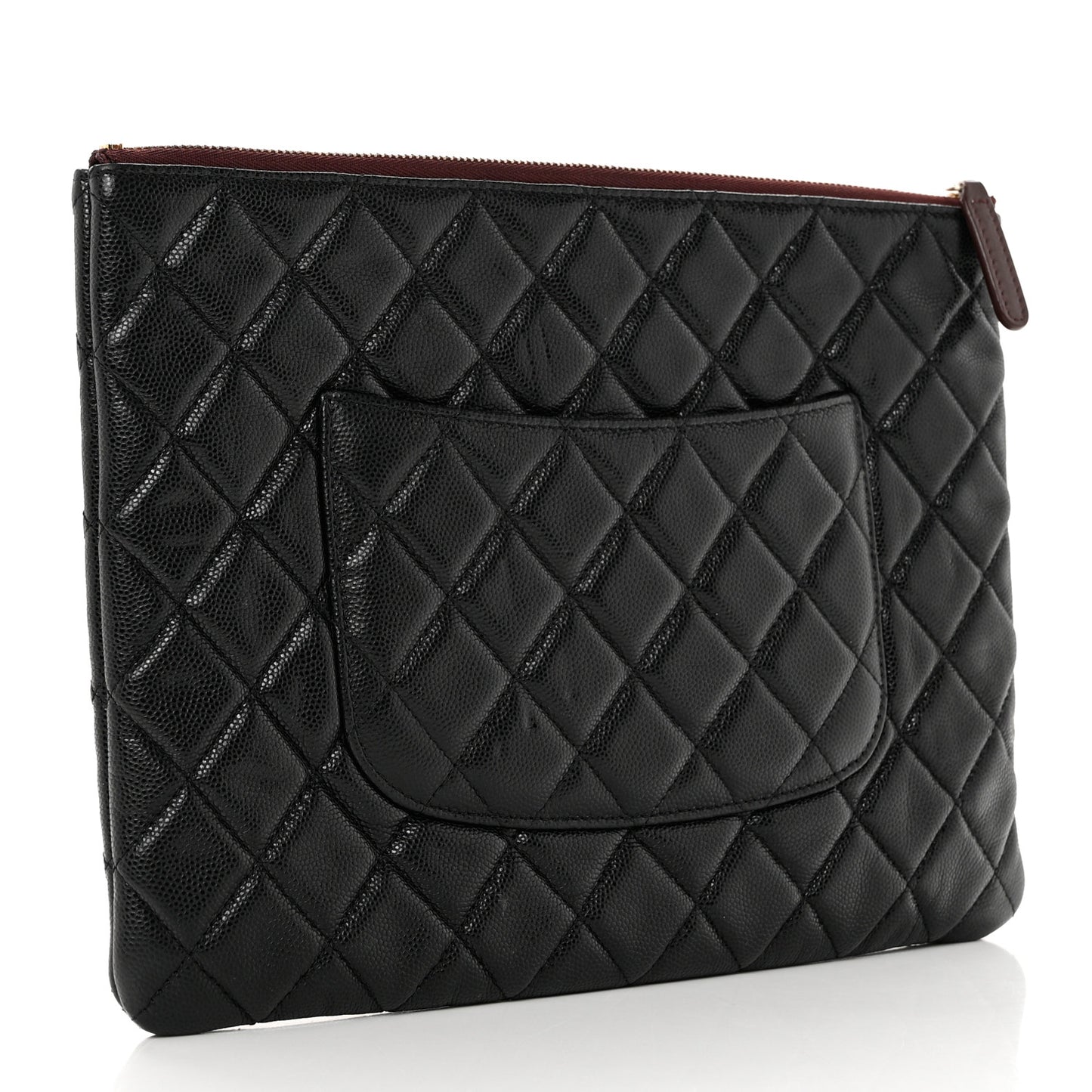 Caviar Quilted Medium Cosmetic Case Black