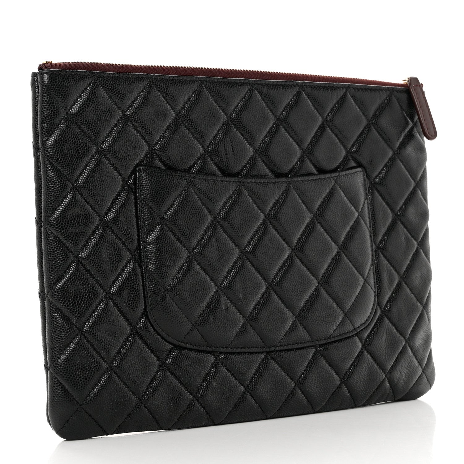 Chanel Caviar Quilted Medium Cosmetic Case Black 3 of 8