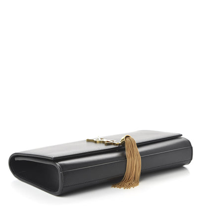 Saint Laurent Calfskin Classic Monogram Tassel Clutch Black 4 of 9