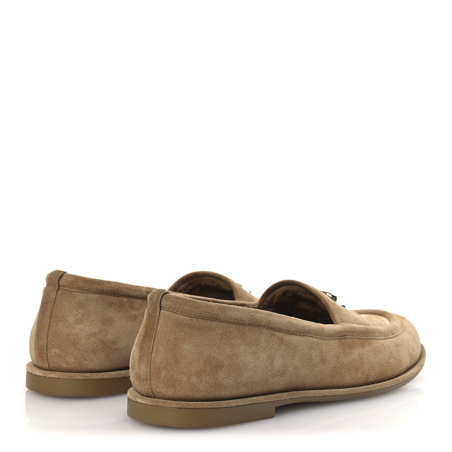 Chanel Suede Calfskin CC Loafers 41 Dark Beige 5 of 12
