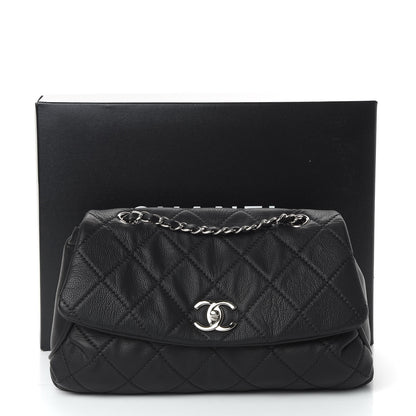 Chanel Grained Calfskin Single Flap Black 11 of 11