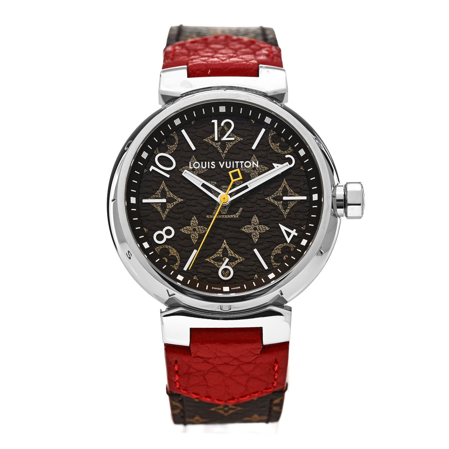 Stainless Steel Monogram 39mm Tambour Monogram Quartz Watch