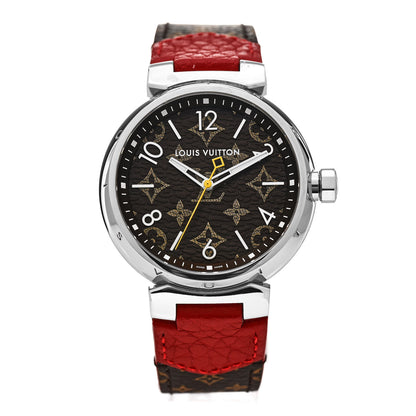 Louis Vuitton Stainless Steel Monogram 39mm Tambour Monogram Quartz Watch 1 of 6