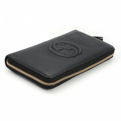 Gucci Pebbled Calfskin Soho Zip Around Wallet Black 3 of 6