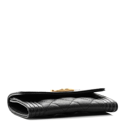 Chanel Caviar Quilted Boy Flap Card Holder Black 4 of 10