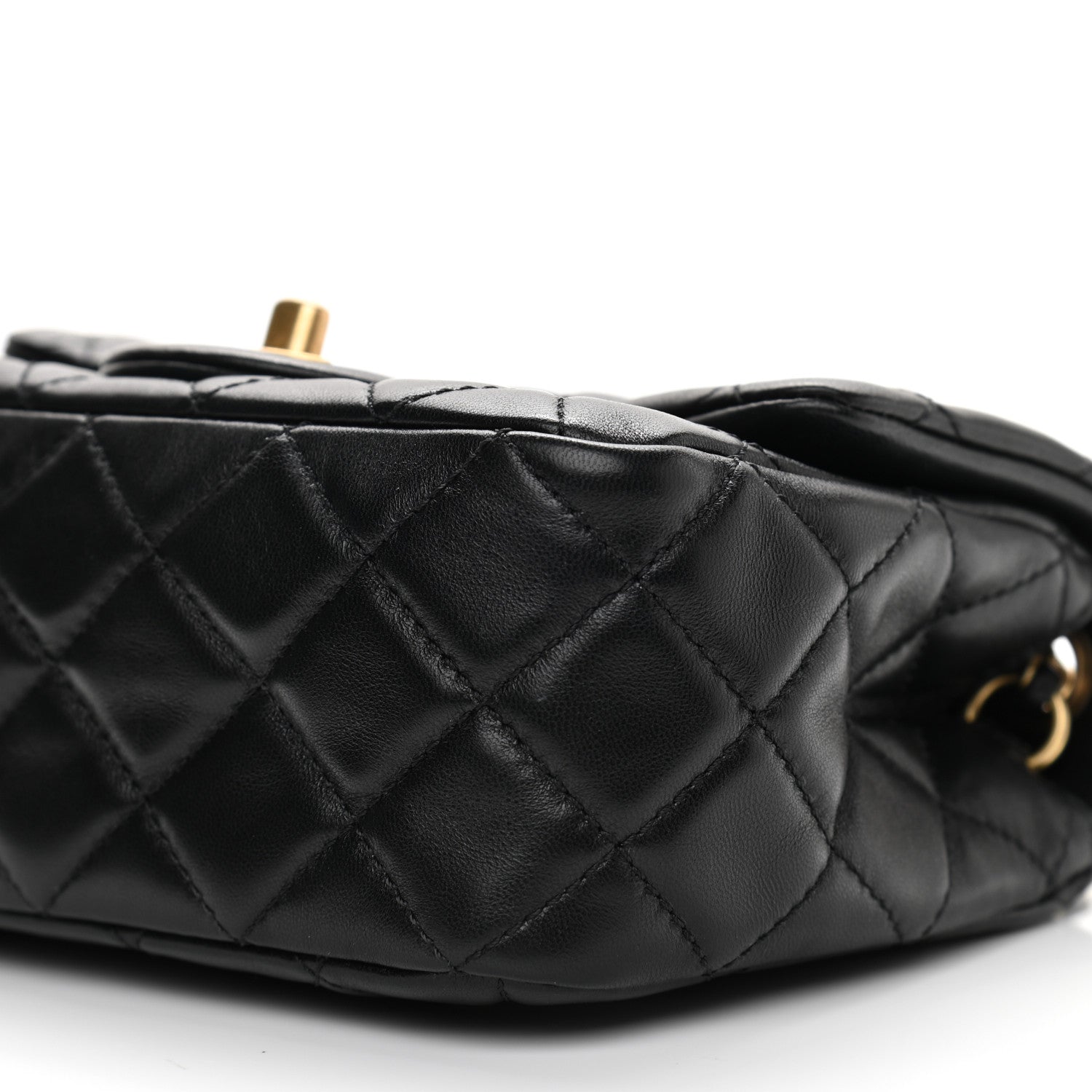 Chanel Lambskin Quilted Mini Pearl Crush Flap Black 9 of 10
