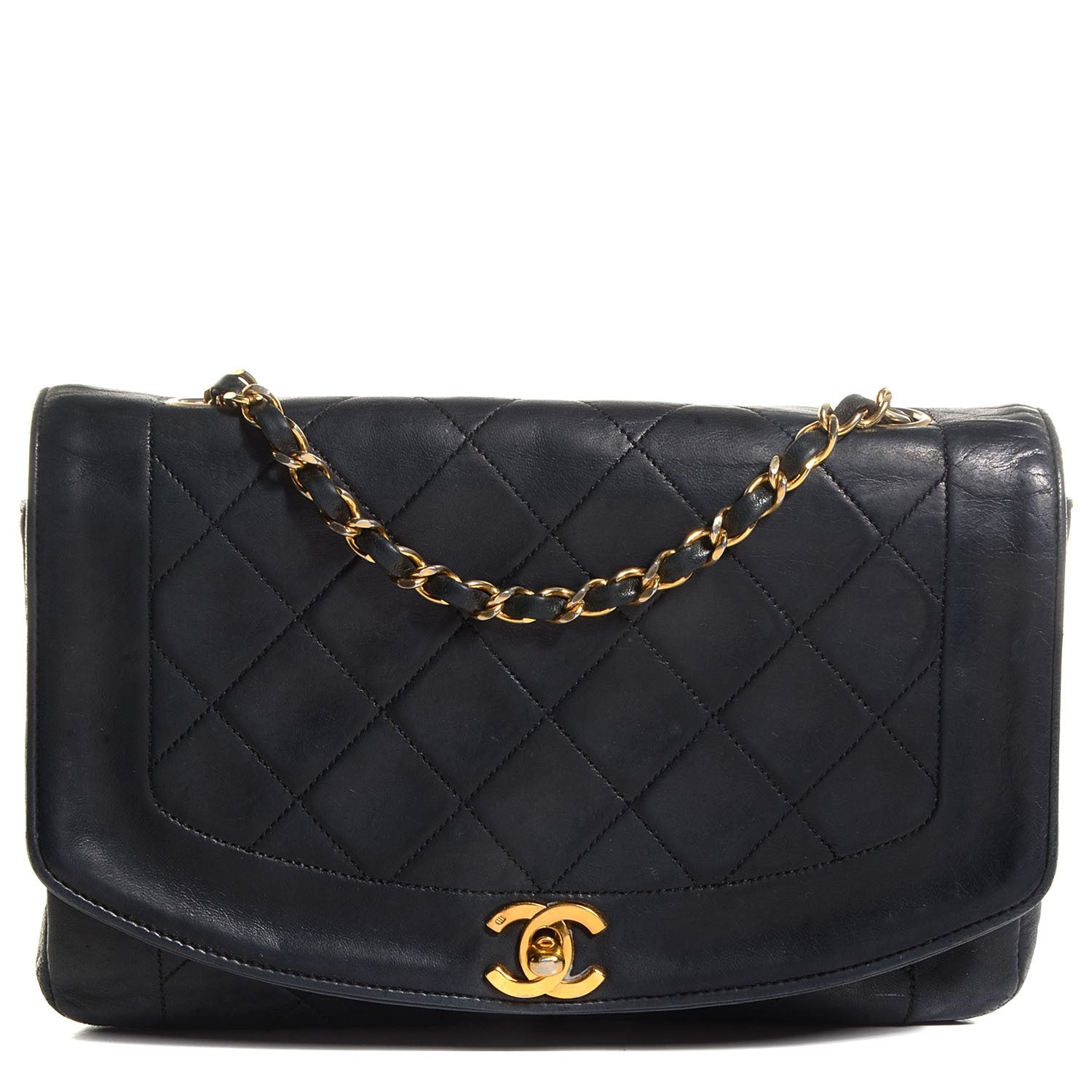 Chanel Lambskin Quilted Medium Single Flap Black 1 of 8