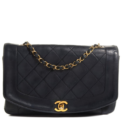 Chanel Lambskin Quilted Medium Single Flap Black 1 of 8