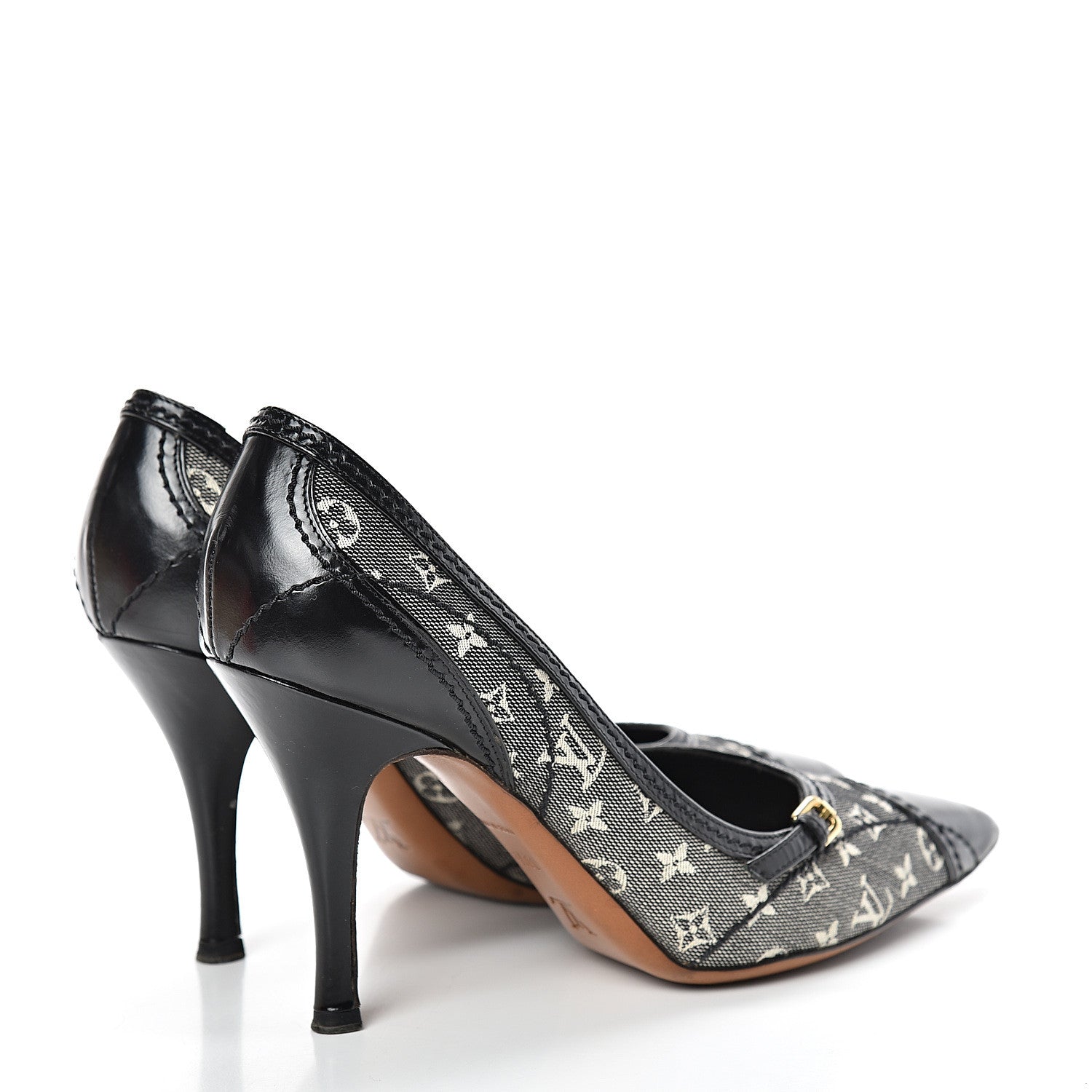 Louis Vuitton Mini Monogram Luxembourg Pumps 38.5 Gris 4 of 15