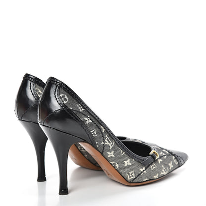 Louis Vuitton Mini Monogram Luxembourg Pumps 38.5 Gris 4 of 15