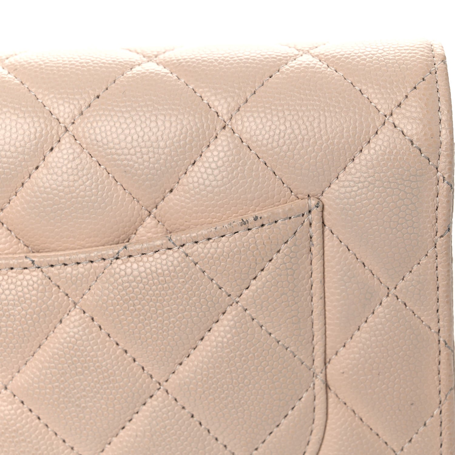 Chanel Caviar Quilted Coco Candy Wallet On Chain WOC Beige 14 of 15