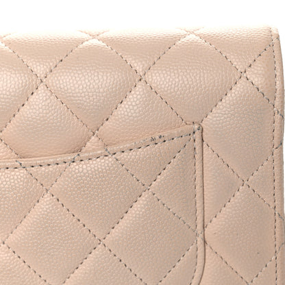 Chanel Caviar Quilted Coco Candy Wallet On Chain WOC Beige 14 of 15