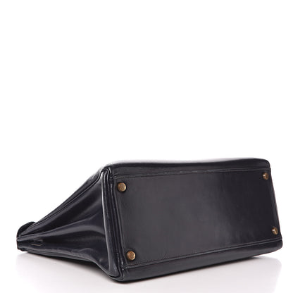 Hermes Box Kelly Retourne 32 Bleu Marine 6 of 33