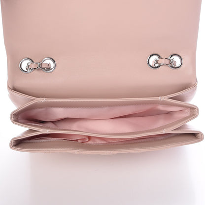 Chanel Lambskin Quilted Medium 3 Flap Light Pink 6 of 13