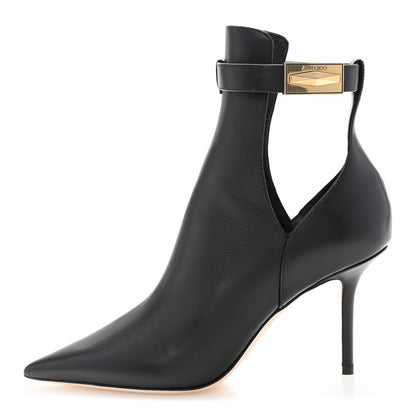 Jimmy Choo Calfskin Nell 85 Ankle Boots 38 Black 1 of 9