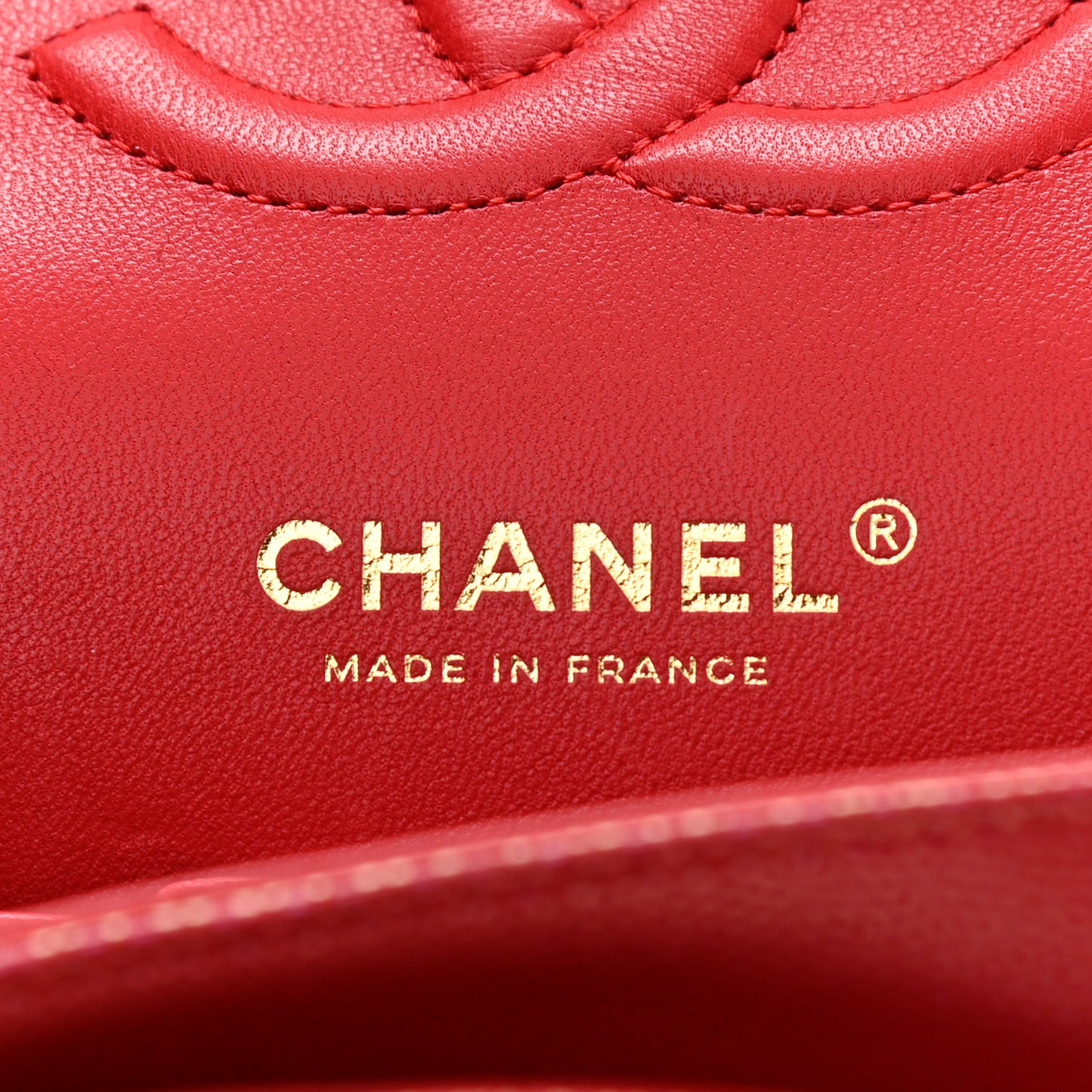 Iridescent Caviar Quilted Medium Double Flap Red