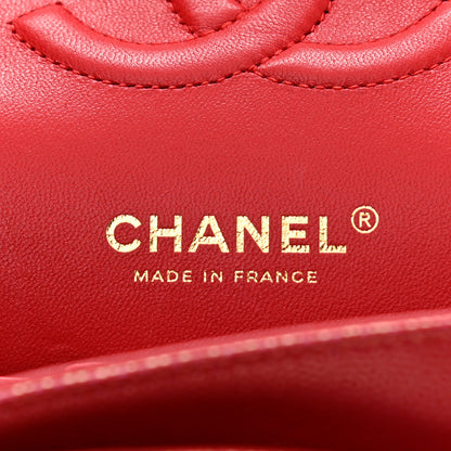 Chanel Iridescent Caviar Quilted Medium Double Flap Red 6 of 10