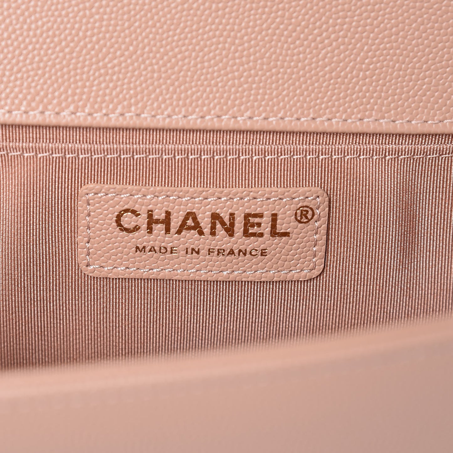 Caviar Quilted Medium Boy Flap Beige