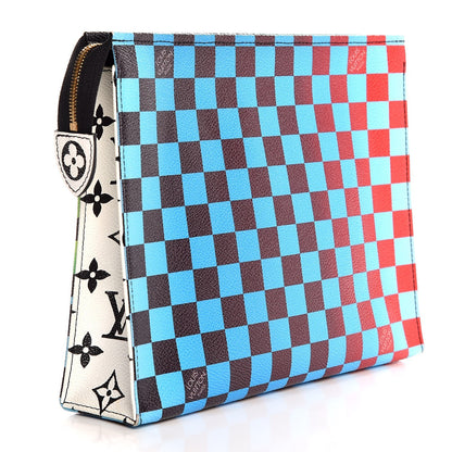 Louis Vuitton Damier Race Toiletry Pouch 26 Blue Vert 3 of 15