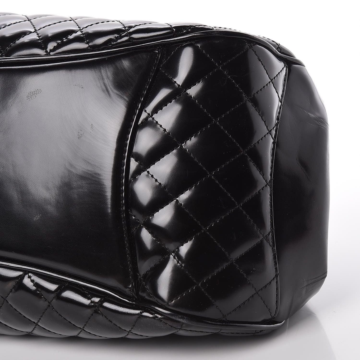 Chanel Glazed Calfskin Quilted Small Mademoiselle Frame Bag Black 9 of 10