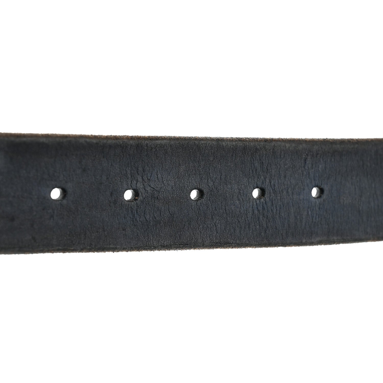 Gucci Cuoio Toscano Nickel Double Double G 40mm Belt 95 38 Blue 5 of 5