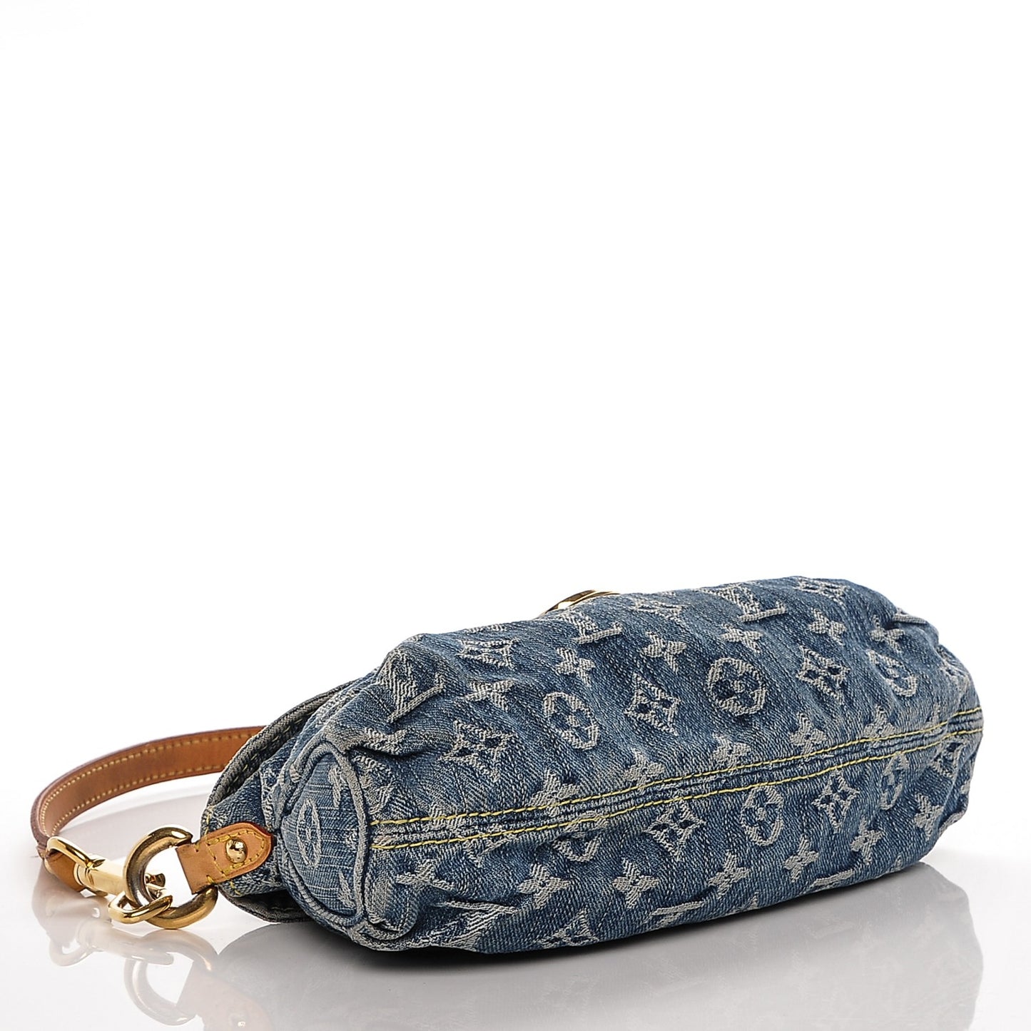 Monogram Denim Mini Pleaty Blue