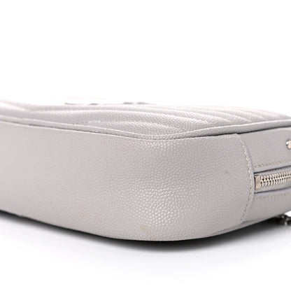 Saint Laurent Grain De Poudre Matelasse Monogram Mini Lou Camera Bag Granite 9 of 11