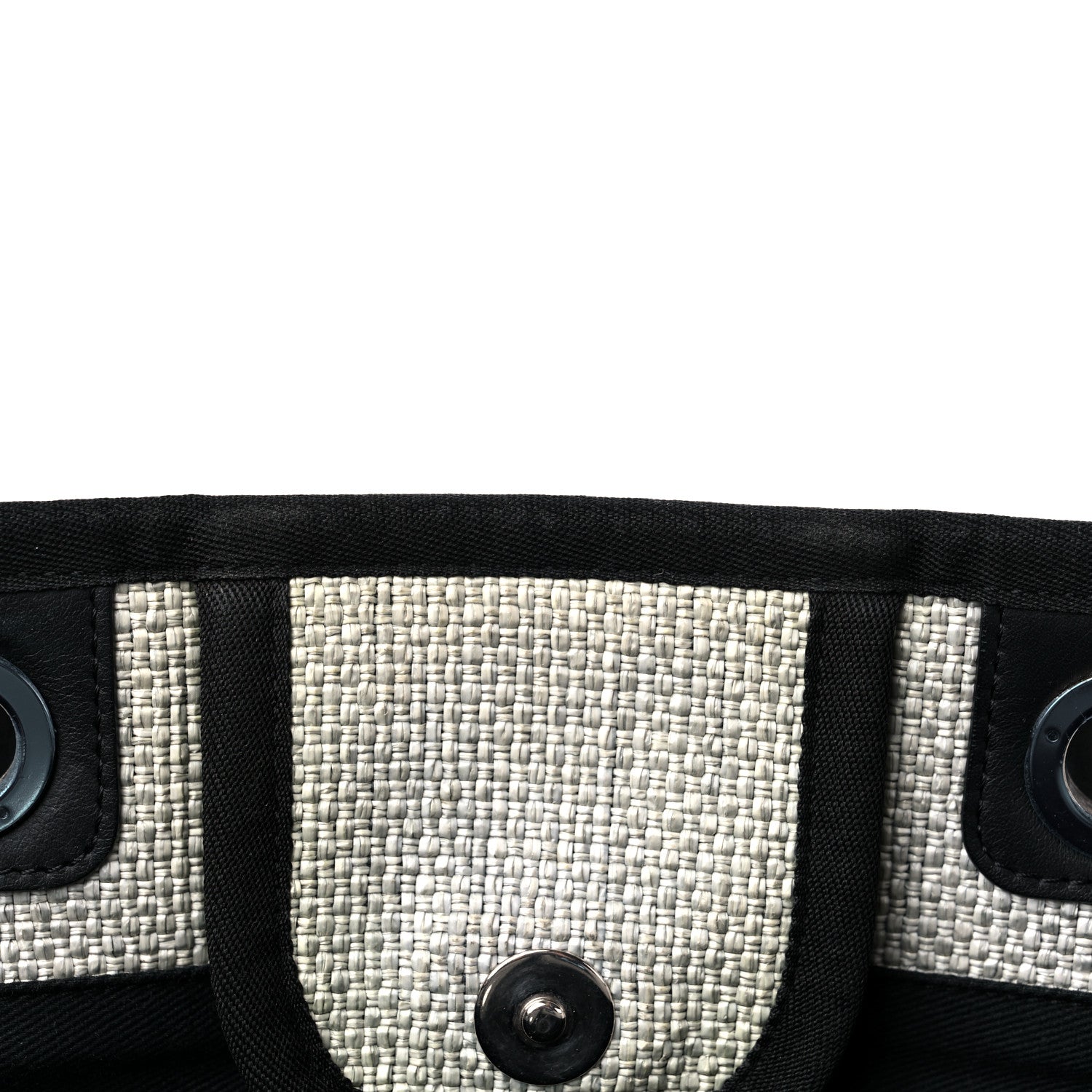 Chanel Woven Straw Raffia Medium Deauville Tote Grey 12 of 19