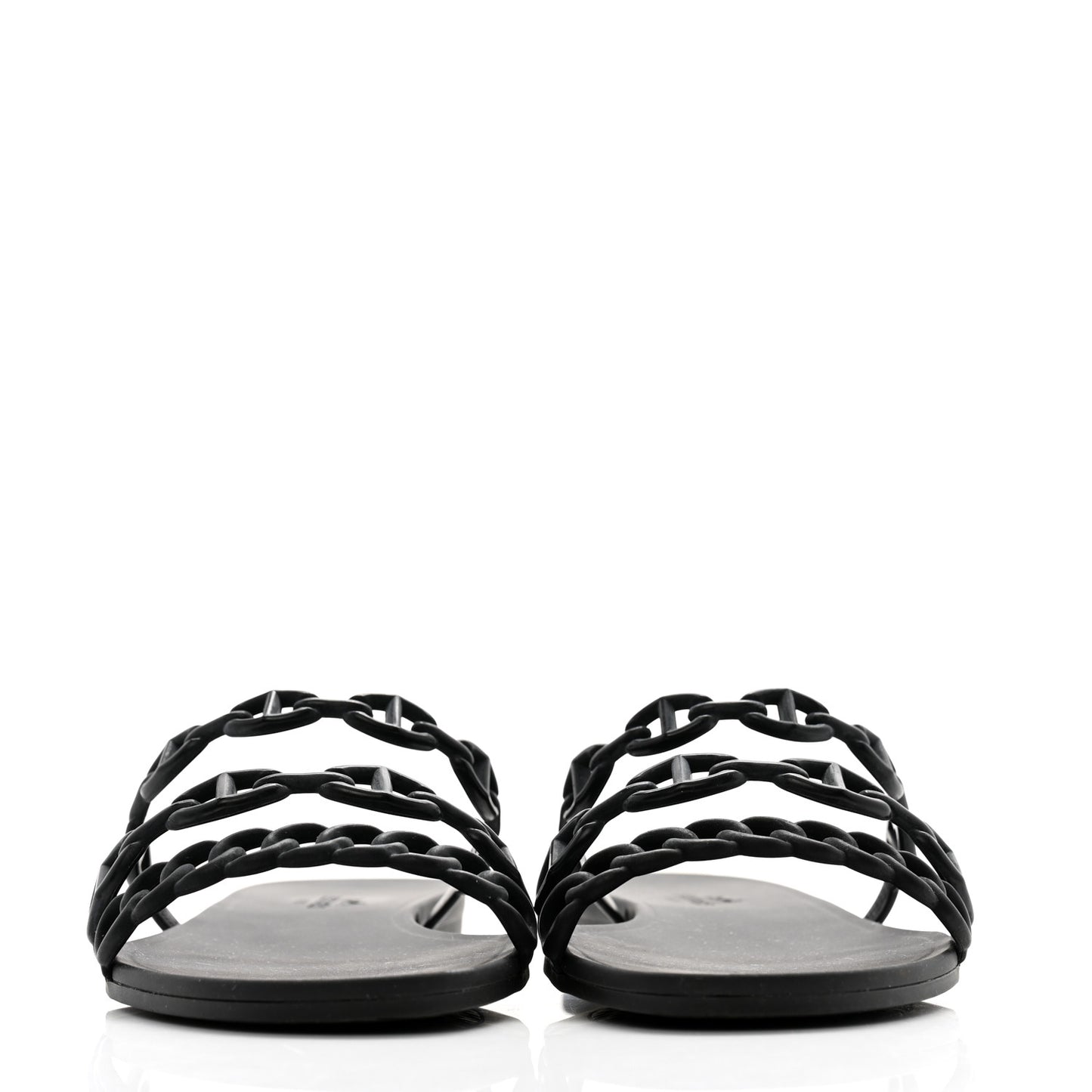 Rubber Chaine d'Ancre Rivage Sandals 37 Black