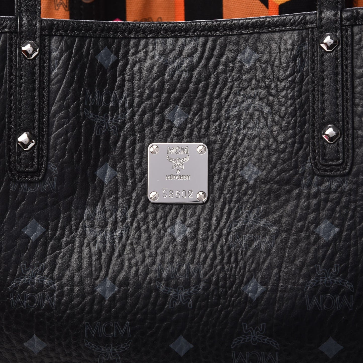 Visetos Medium Reversible Shopping Tote Black