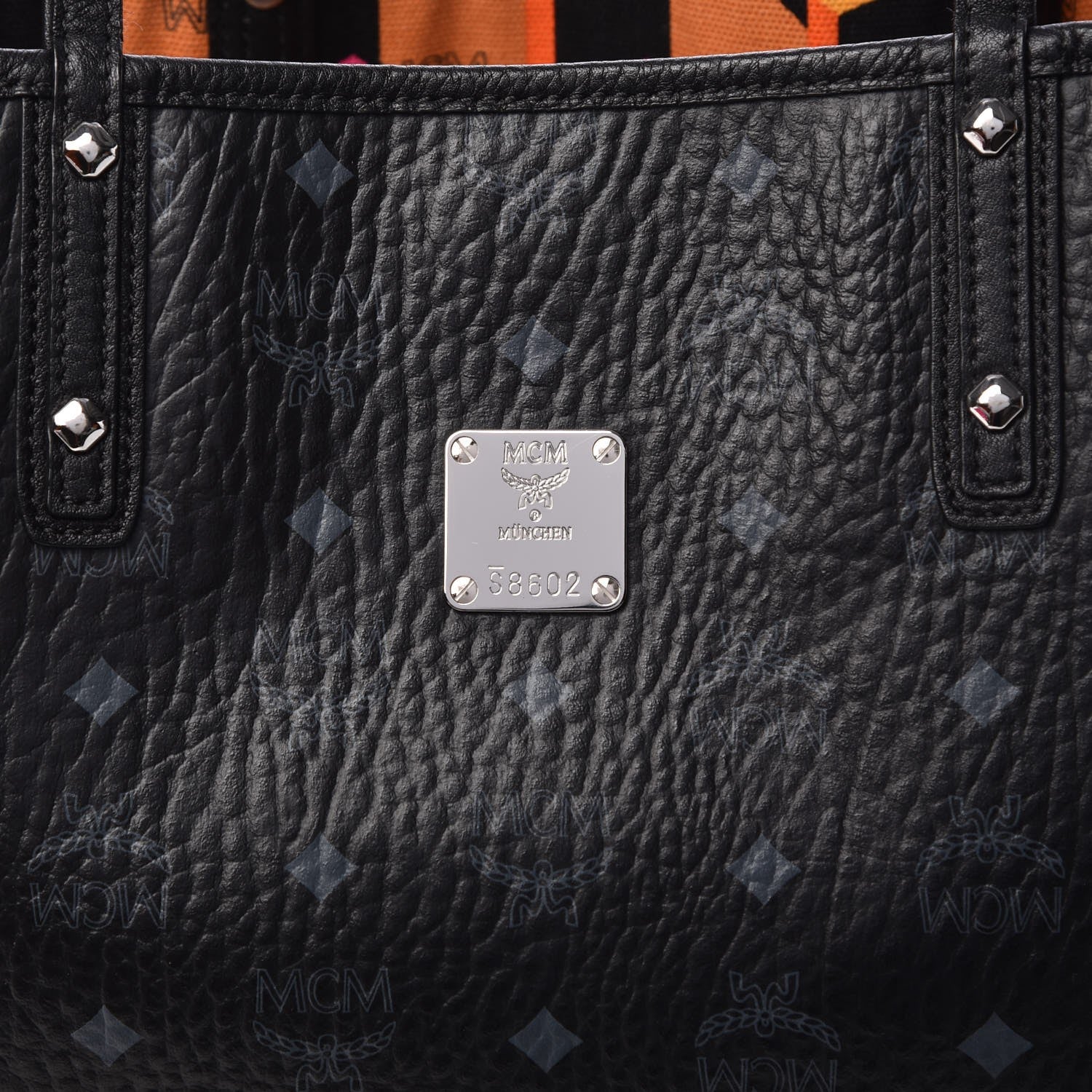 MCM Visetos Medium Reversible Shopping Tote Black 11 of 17
