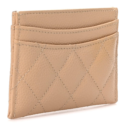 Chanel Caviar Quilted Card Holder Beige 3 of 8