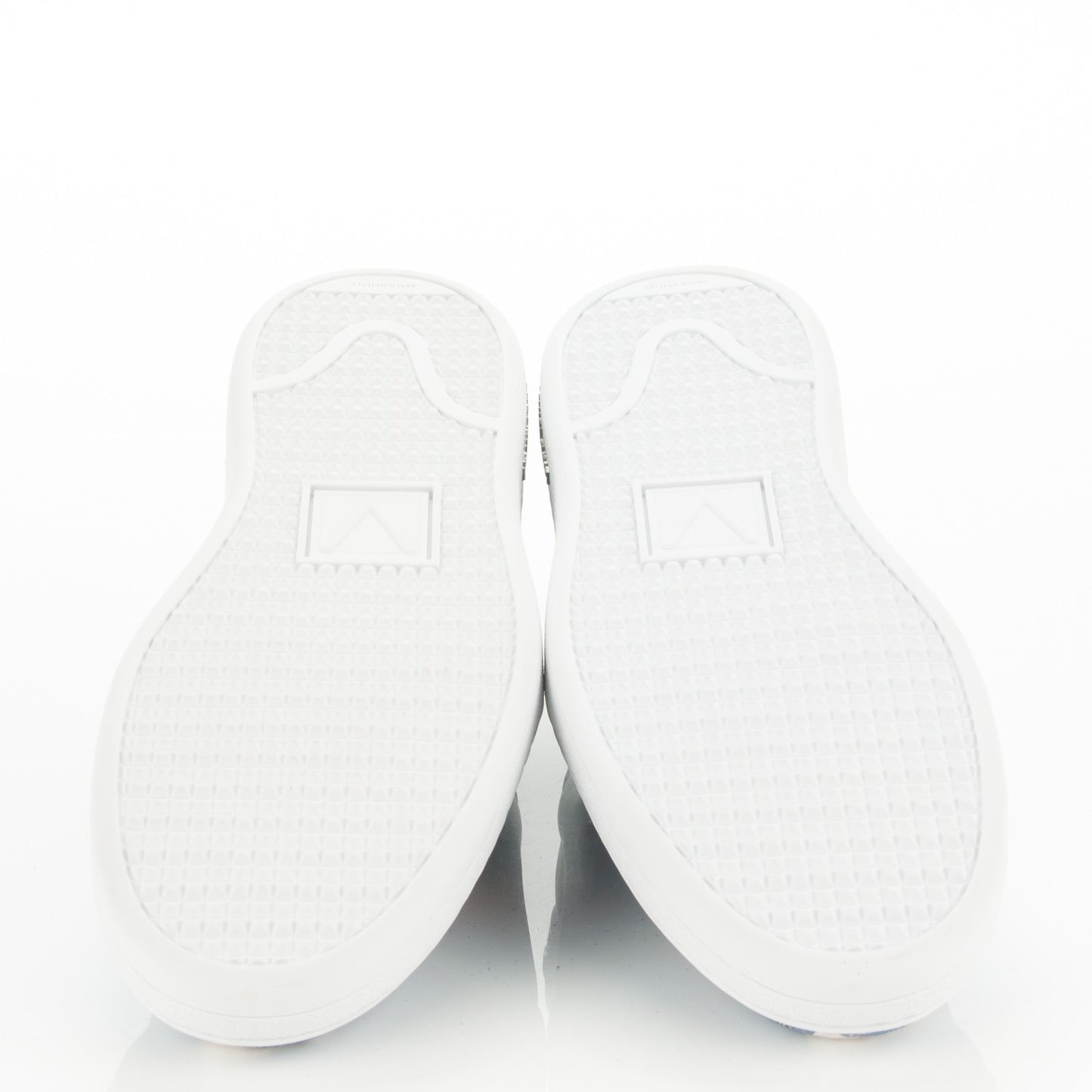 Calfskin Canvas Frontrow Slip On Sneakers 7 Indigo