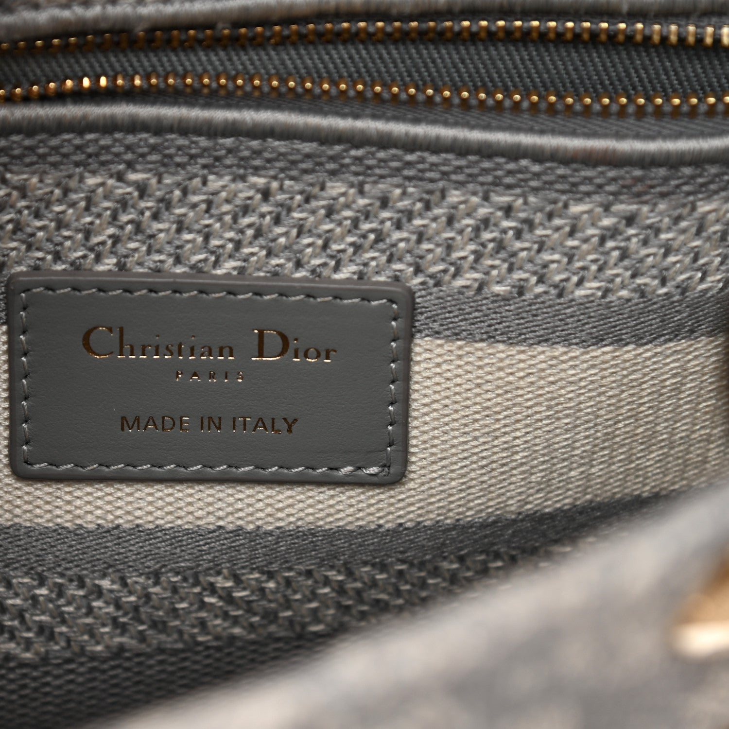 Christian Dior Canvas Toile De Jouy Reverse Embroidered Medium Lady D-Lite Gray 6 of 12