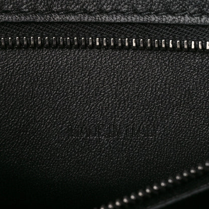 Balenciaga Shiny Calfskin Monochrome Crocodile Embossed Small Hourglass Top Handle Bag Black 7 of 11