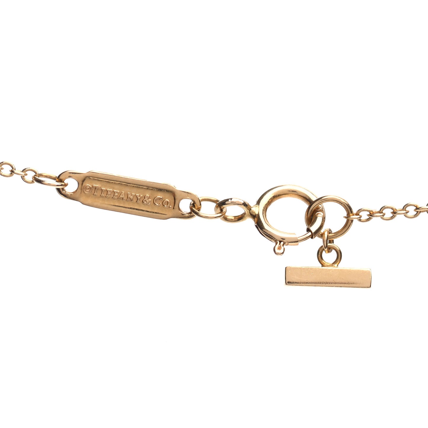 18K Yellow Gold Large T Smile Pendant Necklace